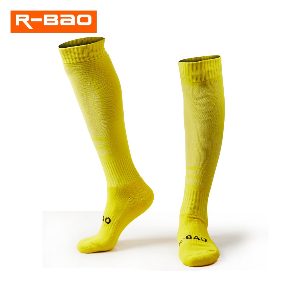 Knee high football socks training and competition knitted sport socks stockings