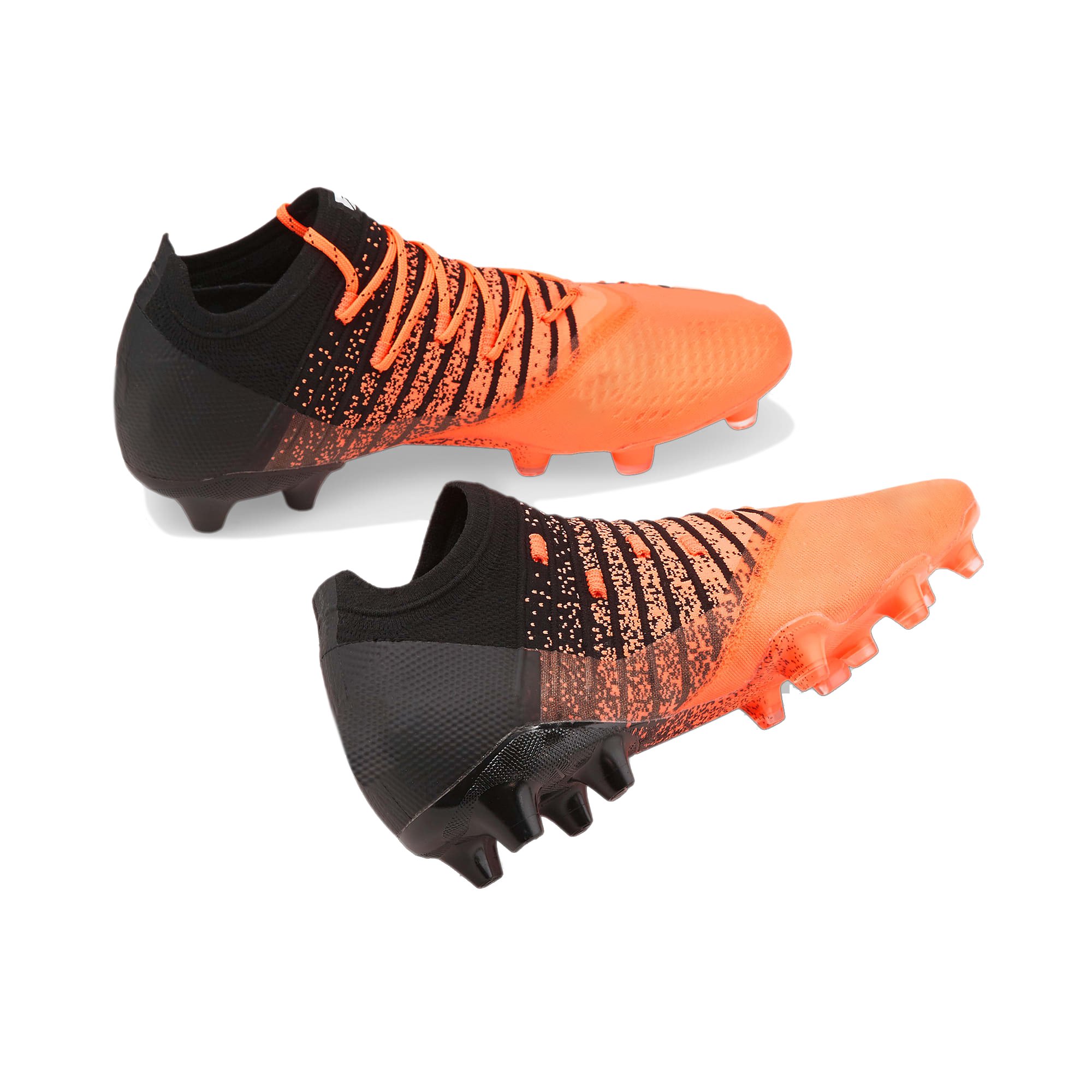 Fashion Black And Orange Colors Of Men's Soccer Shoes Long Spikes Football Sneakers Top Quality Zapatos De Futbol Para Hombre