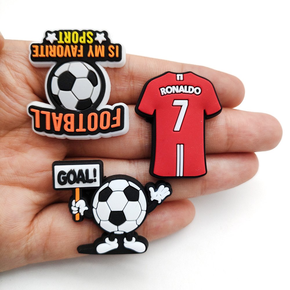 Soccer Team Shoe Charms Club Football Shoes Accessories Charms Soft Pvc Mls Europe Soccer Shoe Pins silicone charm