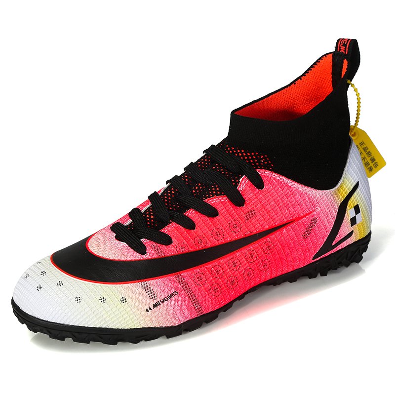 Football Shoes High top Lace Up Soccer futsal shoes Football Boots FG HG TF Team Sports Boy's Men's Women's Adult Footwear
