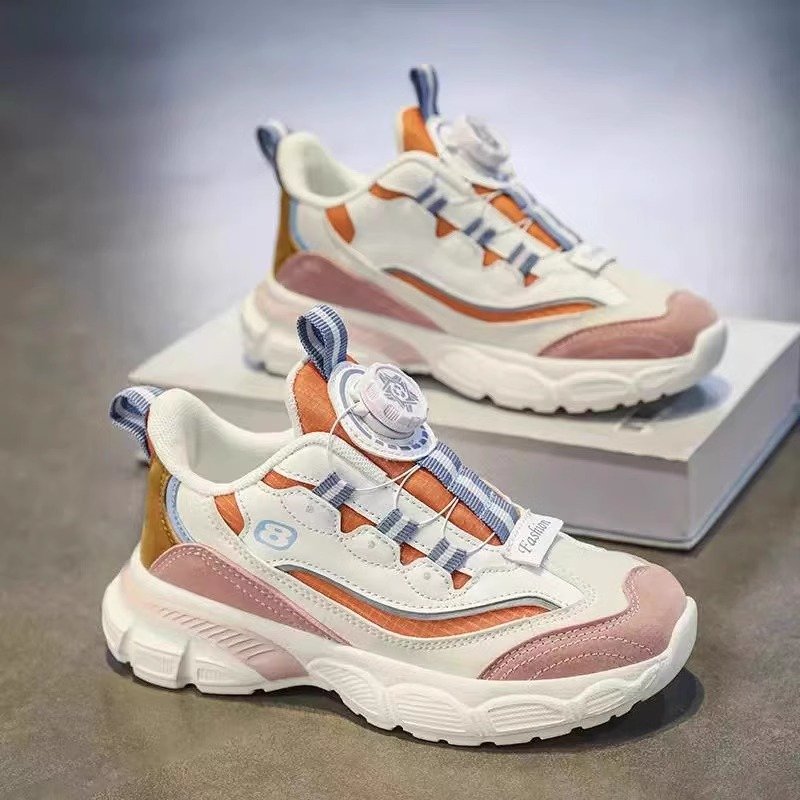 Li Ning Hin-yun Sports Shoe, spin on the bottom of the spring and autumn shoe, stow on the big girl's shoe 2024 new junior high school running shoes