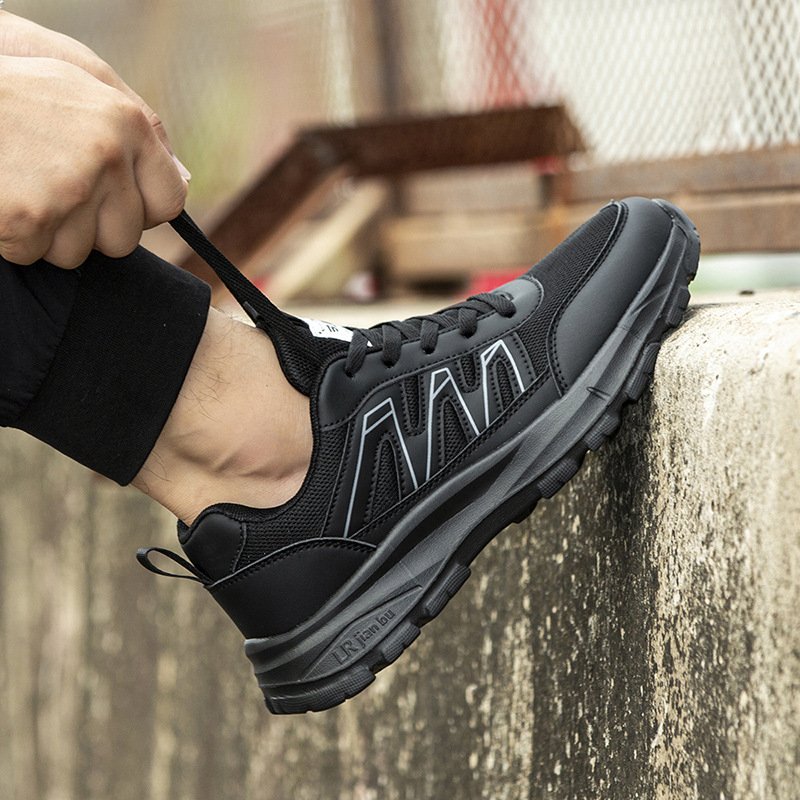 Autumn and winter new fashion design men's casual shoes soft sole increase sports skateboard shoes lace-up walking shoes