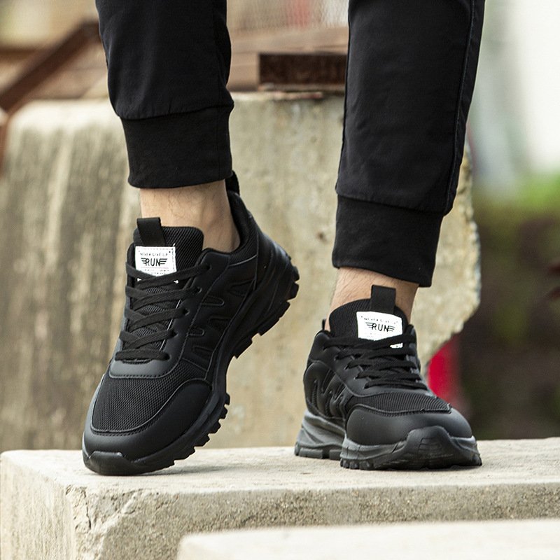 Autumn and winter new fashion design men's casual shoes soft sole increase sports skateboard shoes lace-up walking shoes