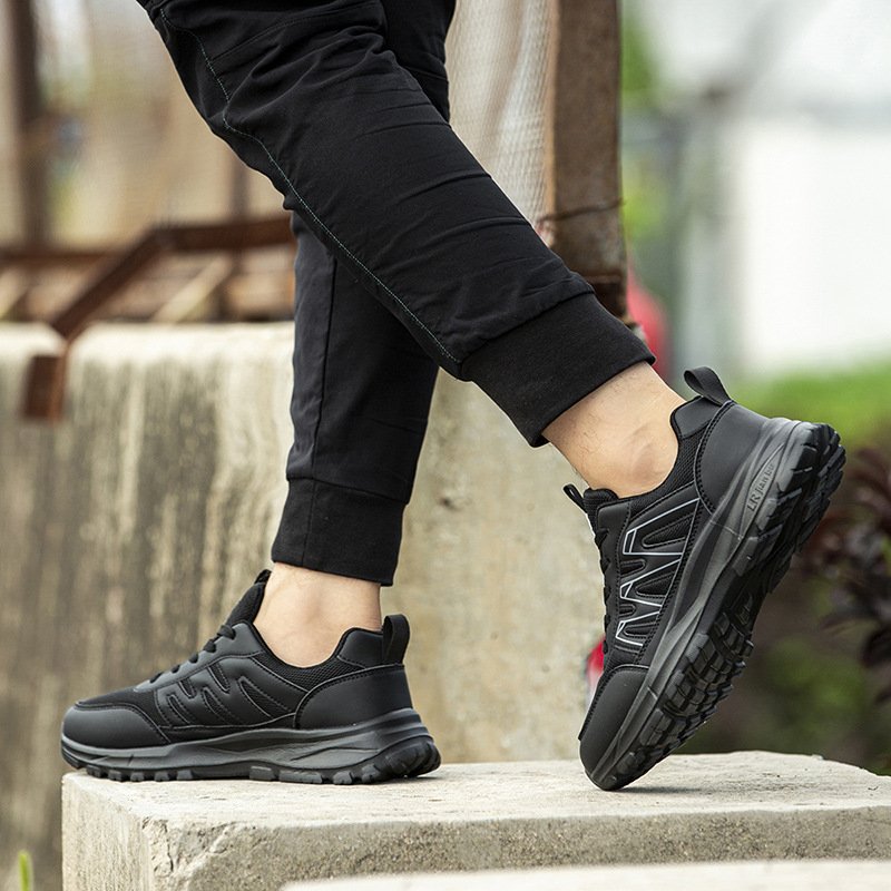 Autumn and winter new fashion design men's casual shoes soft sole increase sports skateboard shoes lace-up walking shoes