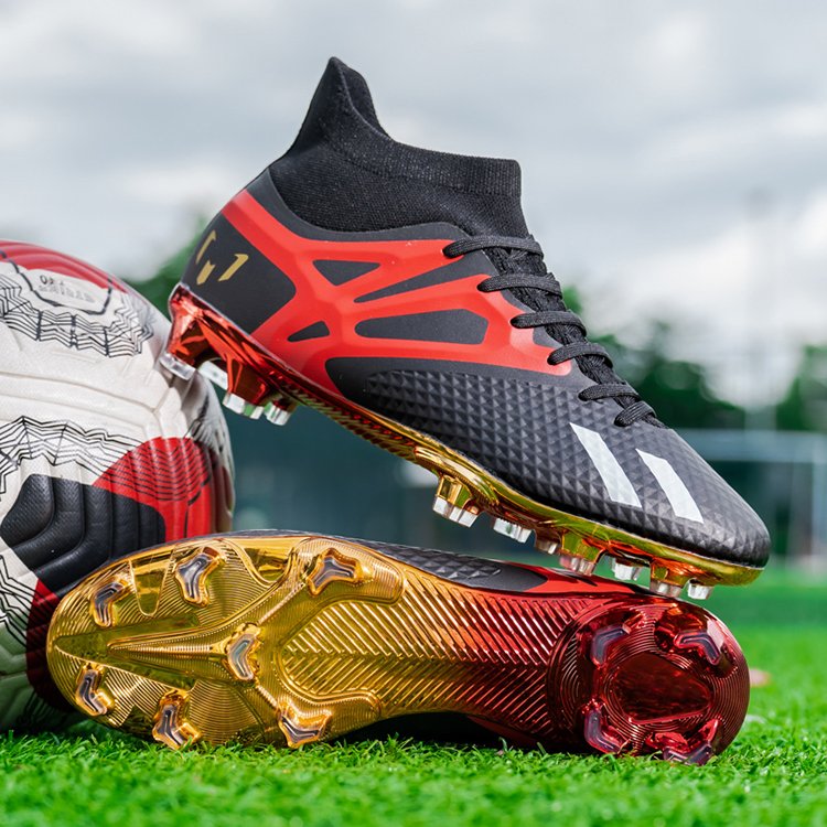 SA High Top Superfly Men Boys Soccer Shoes Football Boots High Ankle Kids Cleats Training Sport Sneakers Size 32-45 Futsal Shoe