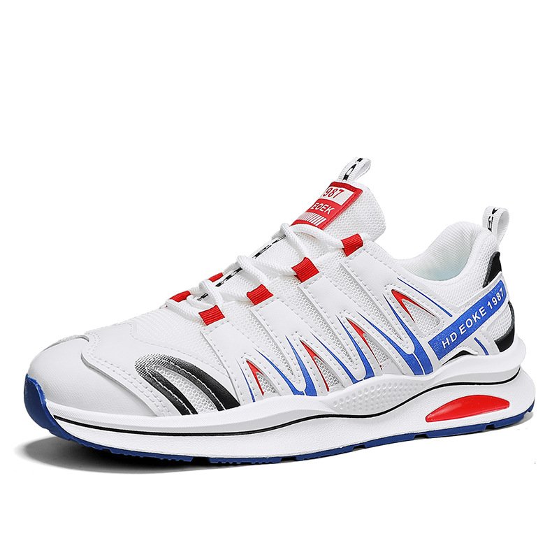 2024 autumn new men's fashion casual sports shoes soft sole increase sports skateboard shoes lace-up walking shoes