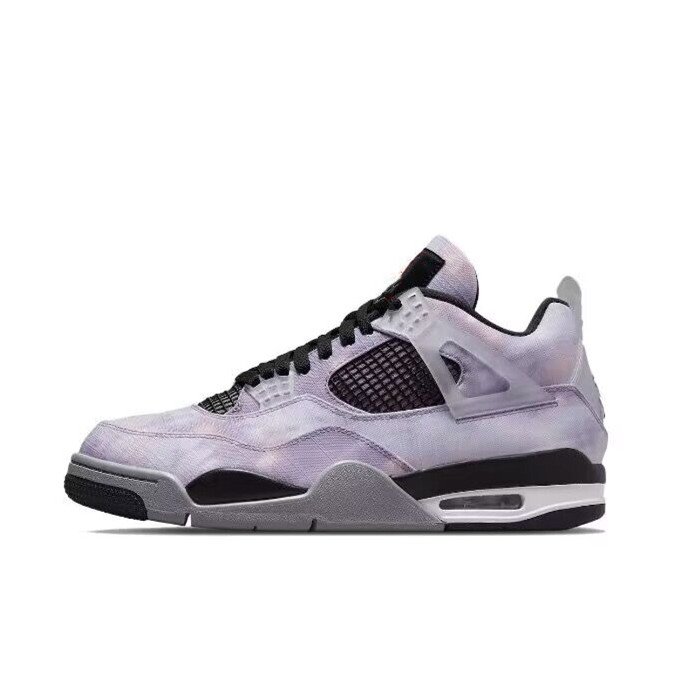 in 2024, the new tremor reduced to aj4 basketball shoes, the hot gray lava in the shoes of the girls' black sneakers