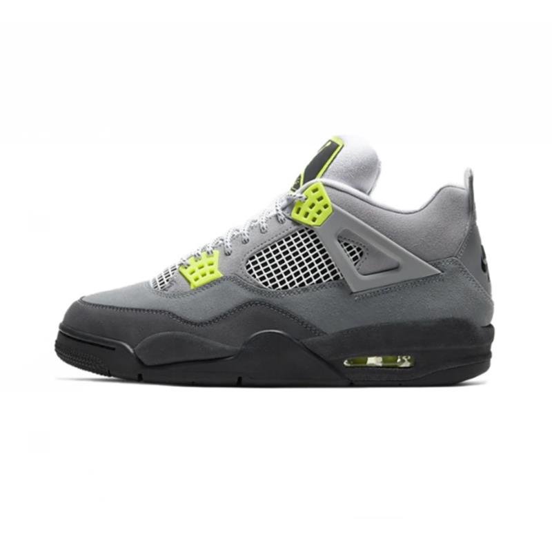 in 2024, the new tremor reduced to aj4 basketball shoes, the hot gray lava in the shoes of the girls' black sneakers