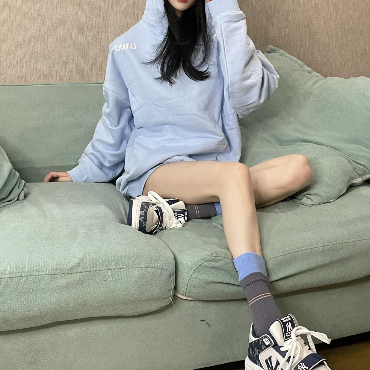 KOREA'S NEW MLB MAN AND WOMAN SHOE NY FOR LONG-SHOE-HEAVY COUPLE'S STYLISH SPORTS SHOES