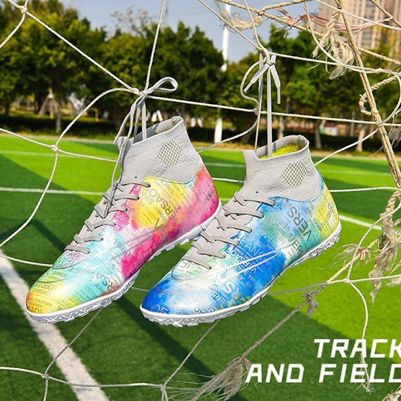 Custom Big Boy sports shoes soccer cleats Outdoor Kids Sport Sneakers Long nail online shop Man Football Shoes