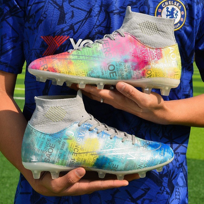 Custom Big Boy sports shoes soccer cleats Outdoor Kids Sport Sneakers Long nail online shop Man Football Shoes