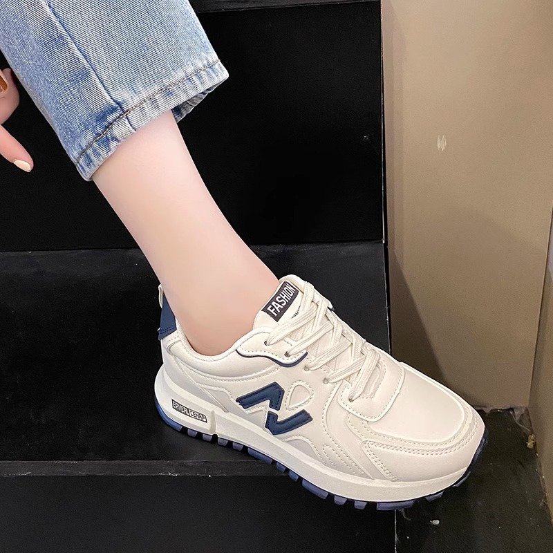 34 small-size leather sneakers, 2024 new light-slided soft-skin-skin-skin-skin-skin