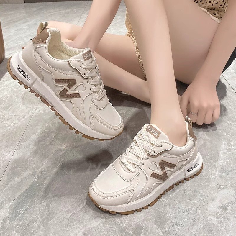 34 small-size leather sneakers, 2024 new light-slided soft-skin-skin-skin-skin-skin