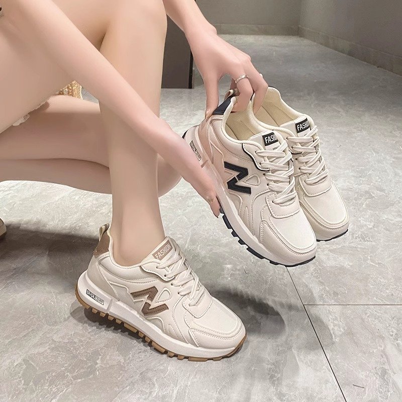 34 small-size leather sneakers, 2024 new light-slided soft-skin-skin-skin-skin-skin