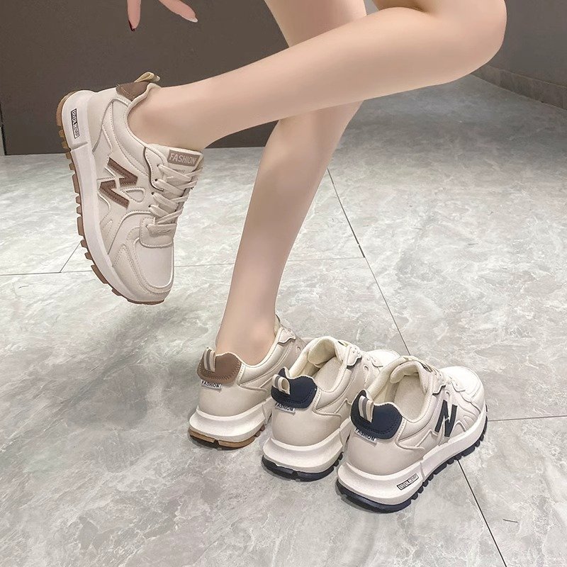 34 small-size leather sneakers, 2024 new light-slided soft-skin-skin-skin-skin-skin
