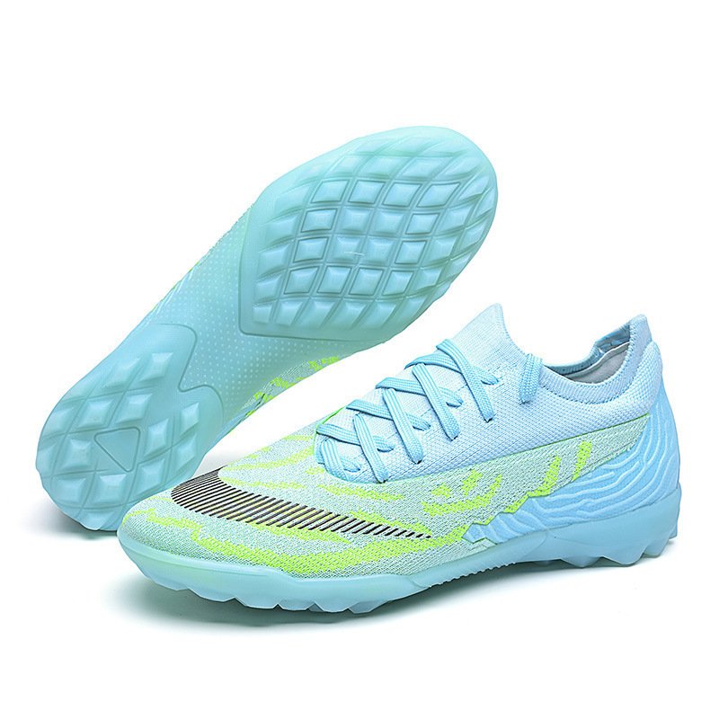 2024 Spring New Putian Seamless Flying Knitted Football Shoes Men's Broken Nails TF Long Nails AG Training Boots for Shipping