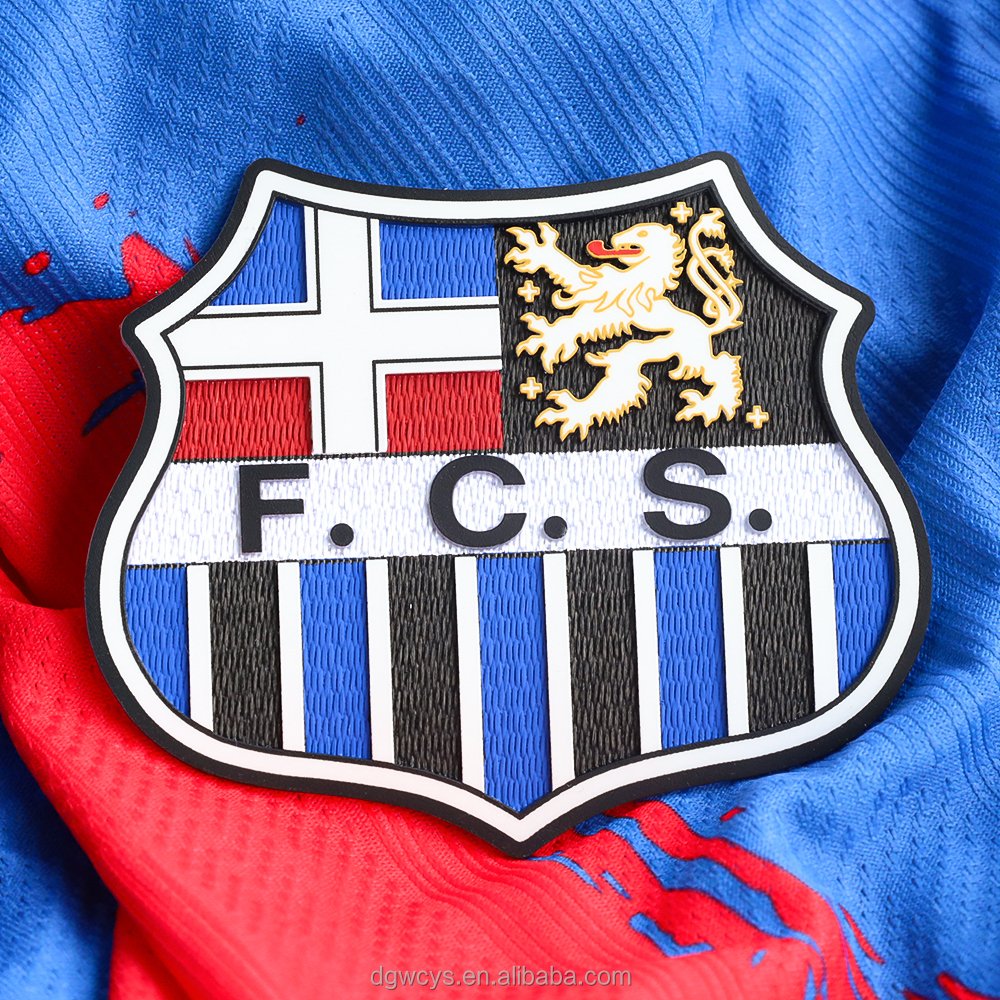 Factory Direct 3d Silicone Tatami Soccer Jersey Patch Iron On Patches Soccer Rubber Patches