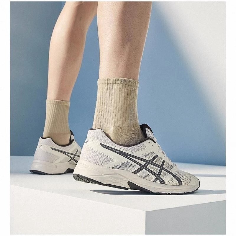Asics Arthur GEL-CONTEND 4 Grey and black male and female jogging shoes reduced tremors and outdoor sports shoes