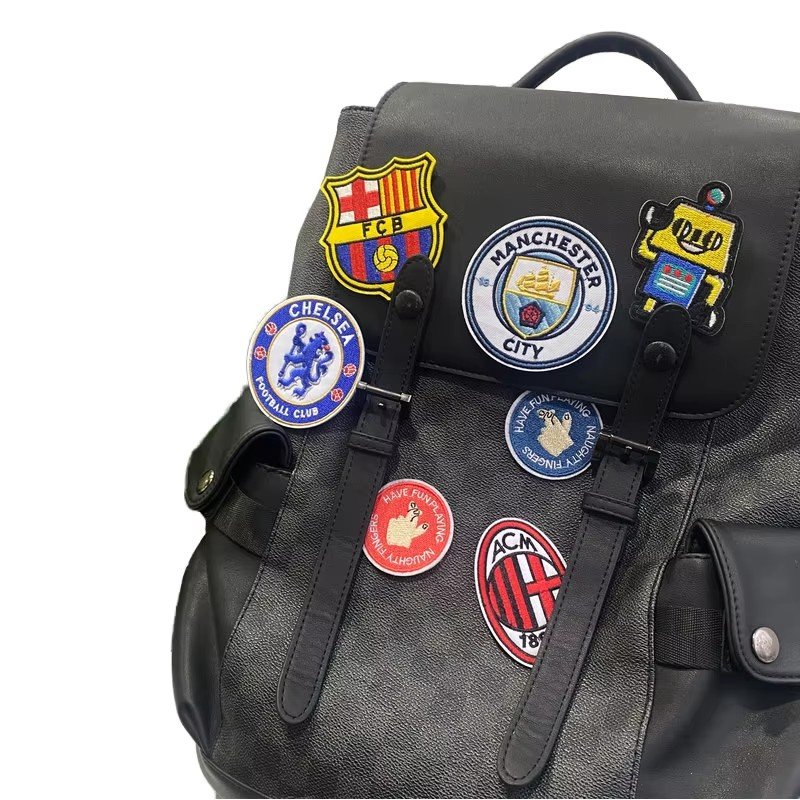 Hot sale Soccer club brand logo embroidery patch iron on sports football team patches for Jersey Caps