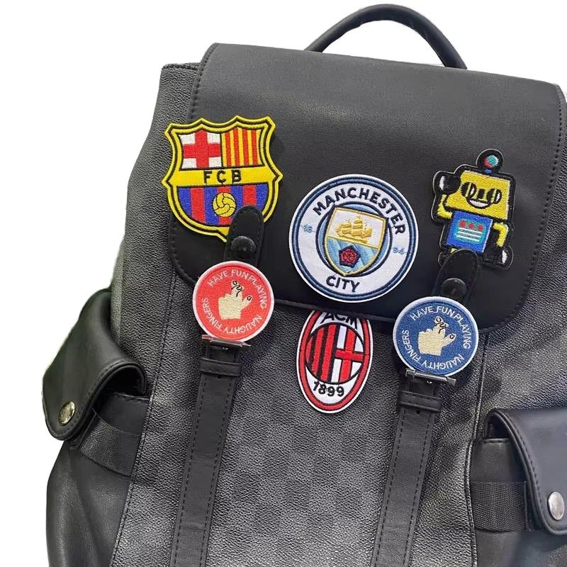 Hot sale Soccer club brand logo embroidery patch iron on sports football team patches for Jersey Caps