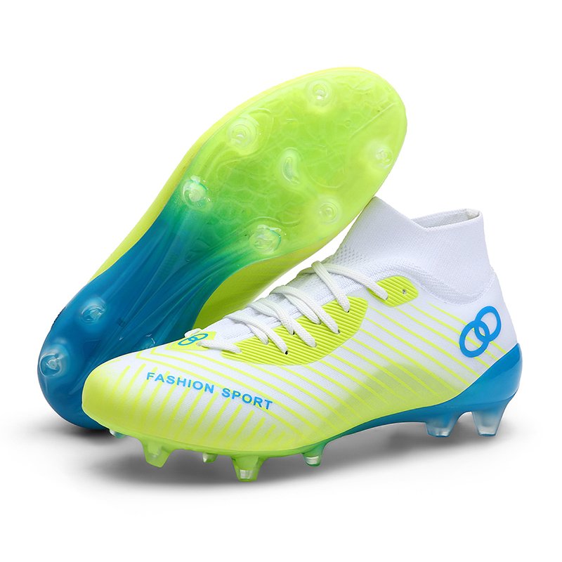 Seamless fly weave AG spike TF smash spike soccer shoes for men and women high top sneakers