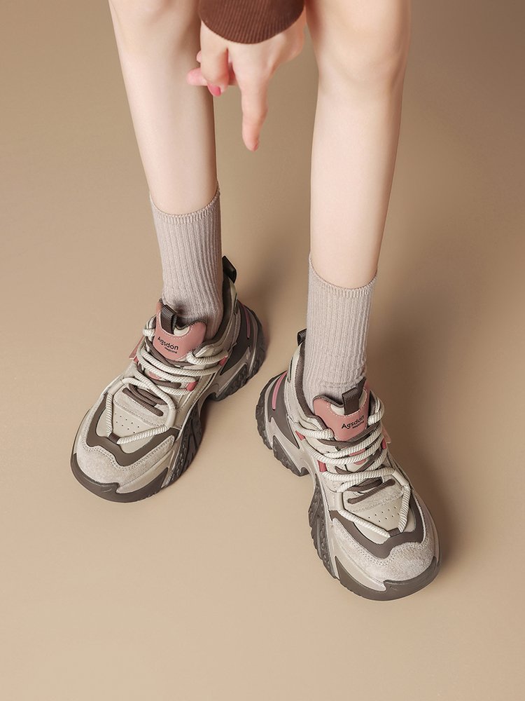 Old Augu Lion-Dang's 2024 new spring and autumn chubby and high-explosive shoes light-sporting sneakers