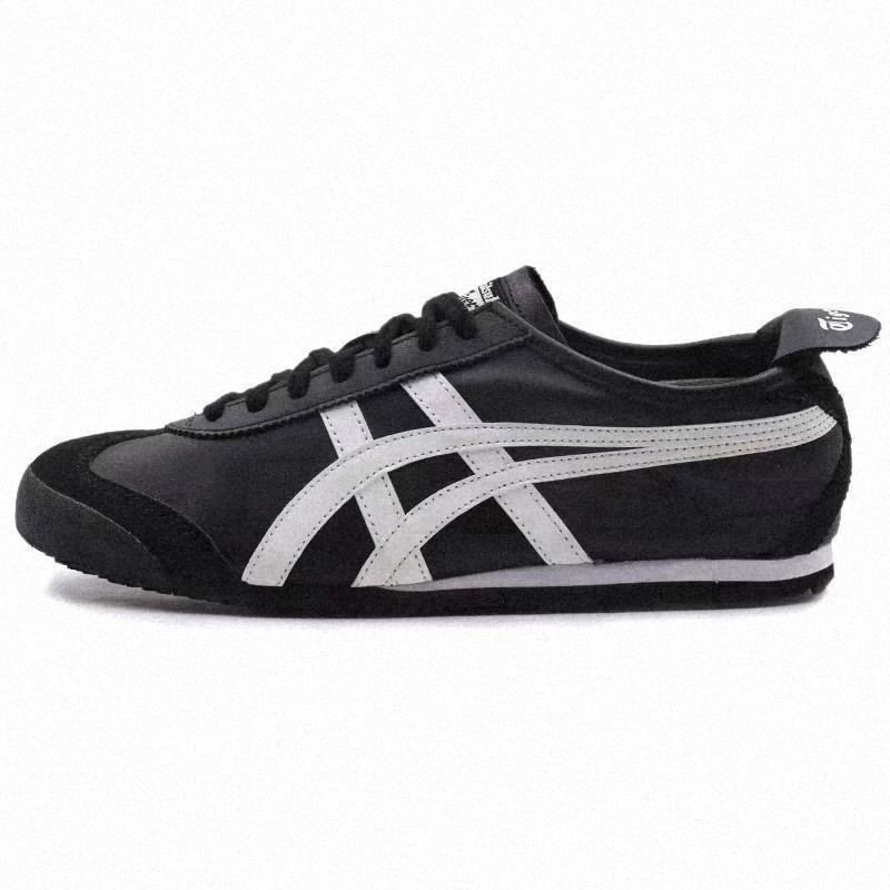 Onitsuka Tiger Quake Mexico66 Black Shoes Male and Female Recreational Sporter DL408