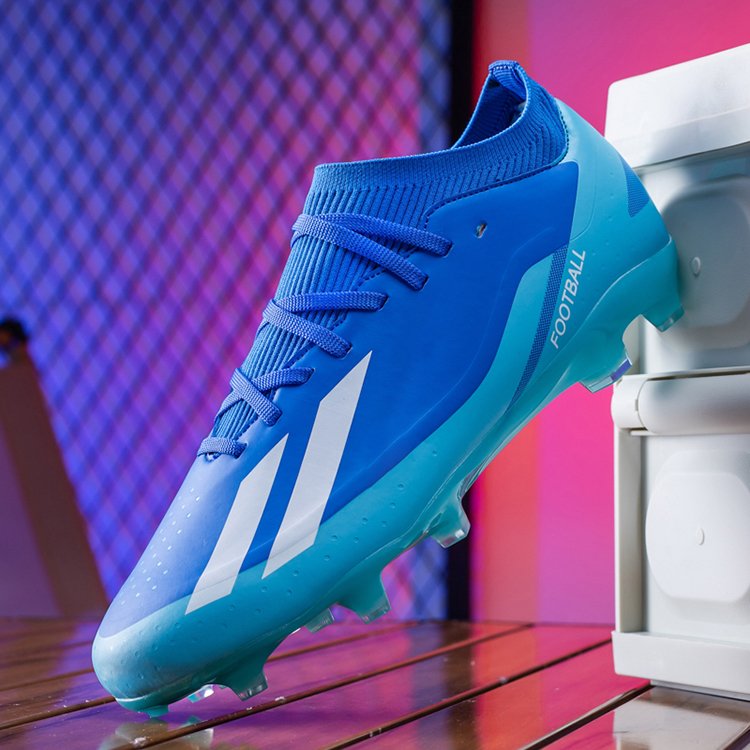 SA New High Ankle Soccer Shoes Men Breathable Outdoor High-Top Football Boots Turf Soccer Cleats Kids Ag Women Soft Shoes