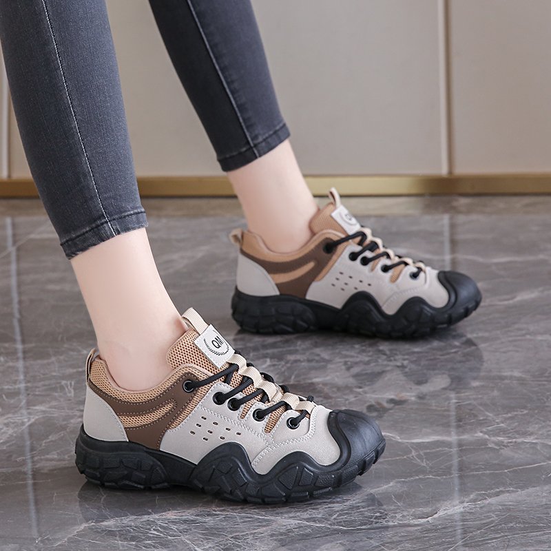 A woman's shoes, 2024, and a woman's sneaking and skiing