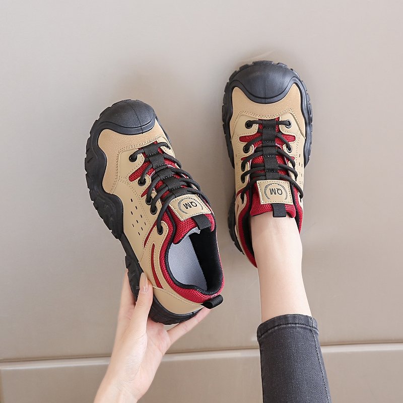 A woman's shoes, 2024, and a woman's sneaking and skiing
