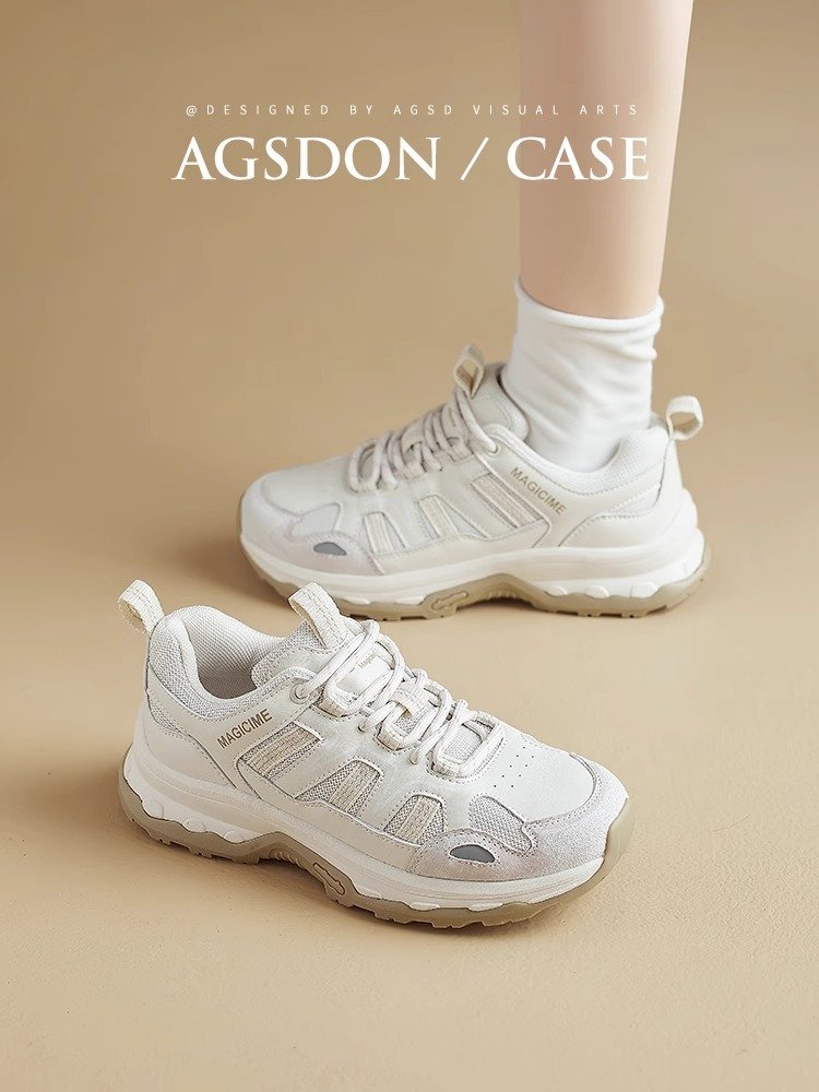 Old Lion's white sneakers, 2024 new girls, light out in the spring and autumn