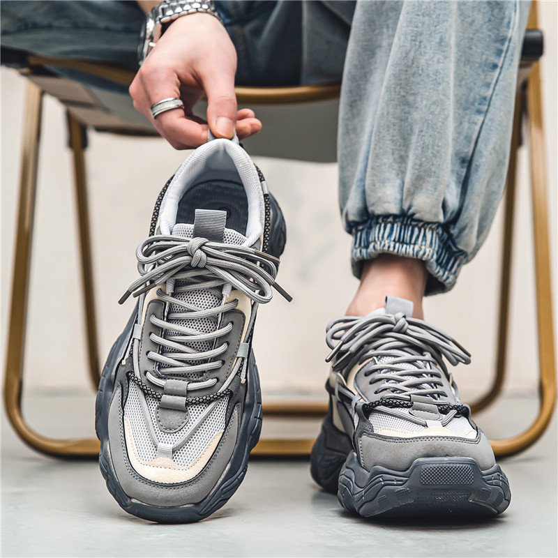 Autumn and winter new men's fashion design sports shoes wear-resistant soft sole sports walking shoes