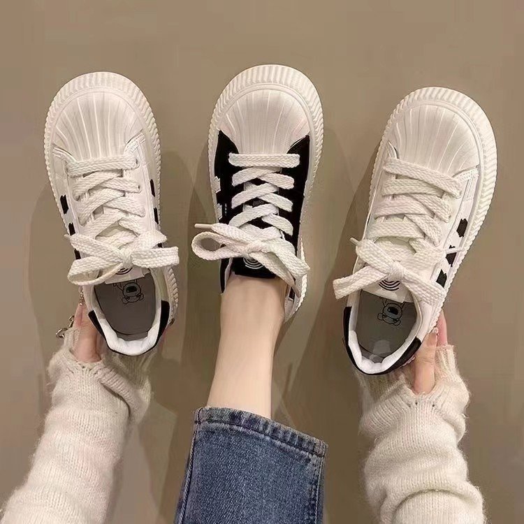 White shoes for Shell Head Shoes, 2024 Spring Fall New Girls Shoes