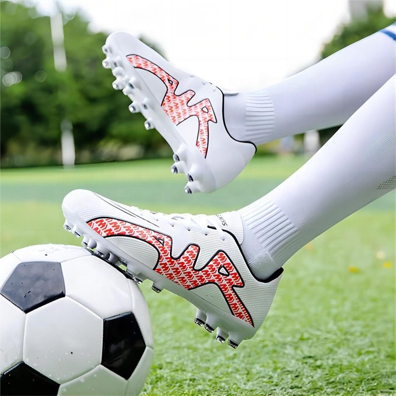 Professional High Top Soccer Shoes Long Spike AG/TF Non-Slip Football Boots High Quality Outdoor Training Ankle Cleats Shoes