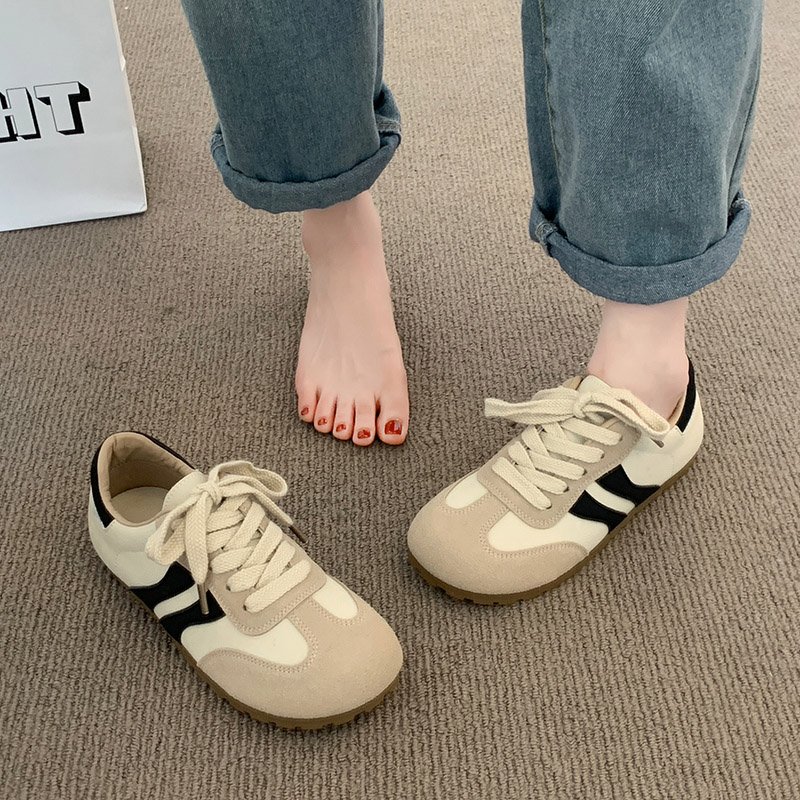 "Agan Shoegirl's 2024 new soft-soft-soft-shot-shoe-shoe-shoe-shoe-spring and autumn-showing white-deed-shoes"