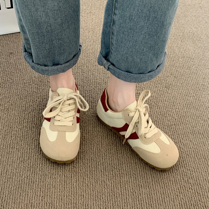"Agan Shoegirl's 2024 new soft-soft-soft-shot-shoe-shoe-shoe-shoe-spring and autumn-showing white-deed-shoes"
