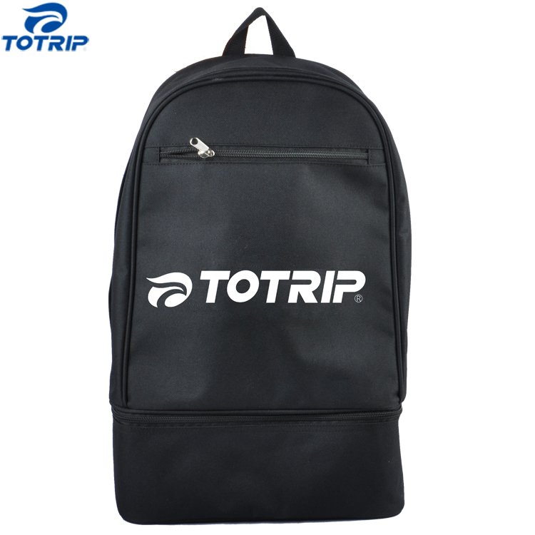 Custom logo free printing football soccer backpack with bottom shoes compartment