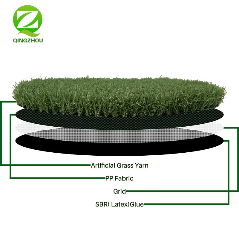 QINGZHOU L013 cheap indoor sports durable 30mm non infill soccer shoes football artificial grass