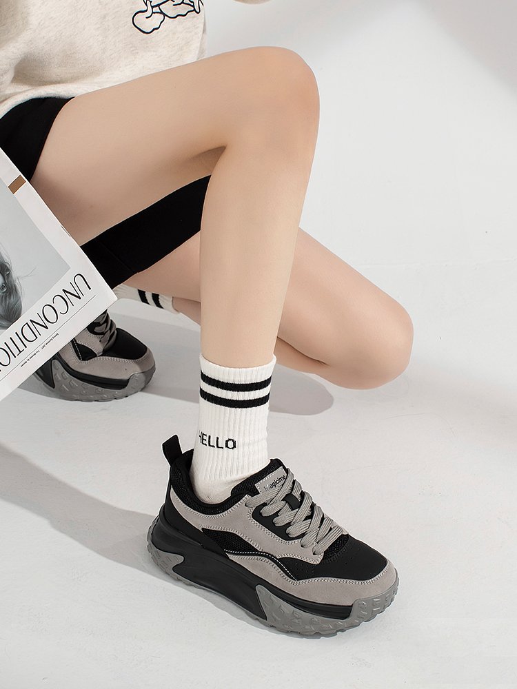 Old Augu Lion-Dang's 2024 new spring, autumn and winter gray sneakers with retrospect