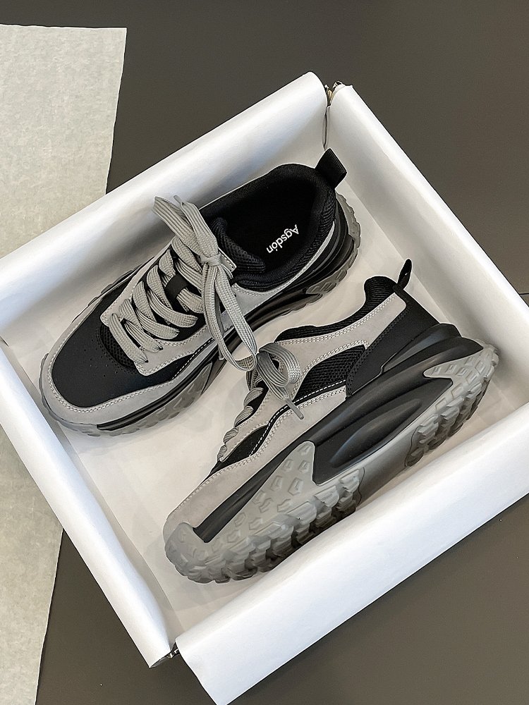 Old Augu Lion-Dang's 2024 new spring, autumn and winter gray sneakers with retrospect
