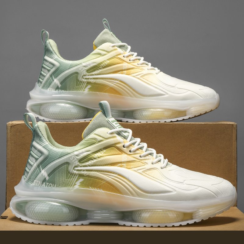 Men's shoes, fall-nets, gas-reducing gas-coated shoes