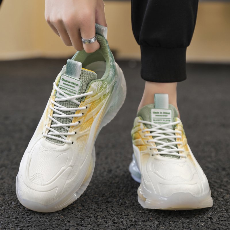 Men's shoes, fall-nets, gas-reducing gas-coated shoes
