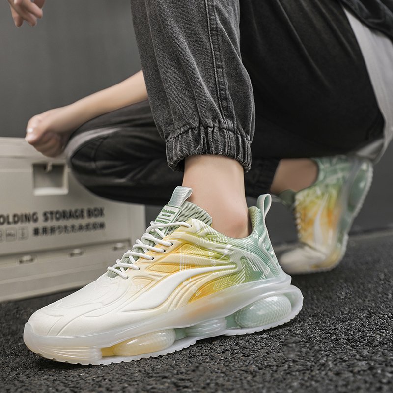 Men's shoes, fall-nets, gas-reducing gas-coated shoes