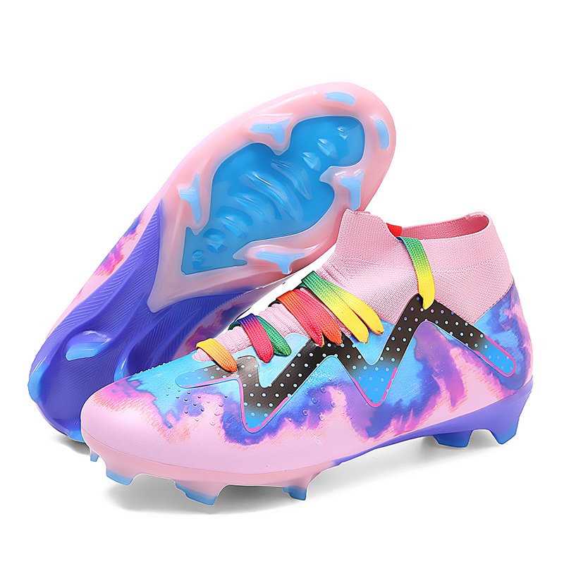 Custom High Top Professional Wear Resistant Training Football Cleats Long Nail Spike Soccer shoes for Men