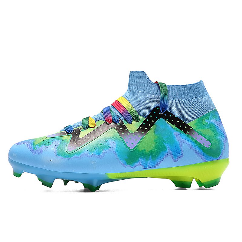 Custom High Top Professional Wear Resistant Training Football Cleats Long Nail Spike Soccer shoes for Men
