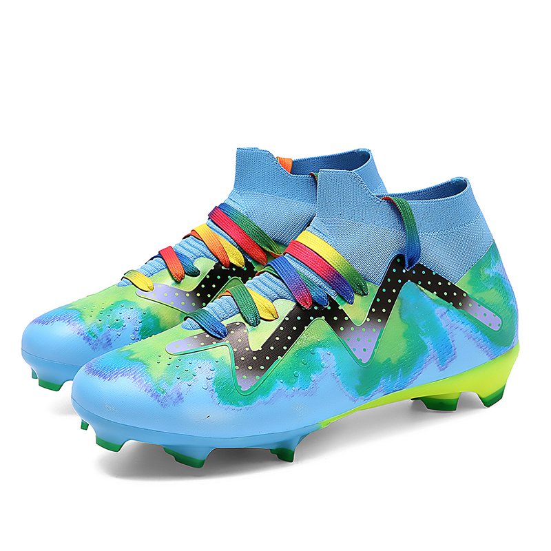 Custom High Top Professional Wear Resistant Training Football Cleats Long Nail Spike Soccer shoes for Men