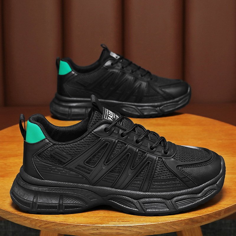 Autumn Air Male Shoes 2024 new Autumn White Shoes Net Recreational White Daddy Shoes Thick Bottom Shoes