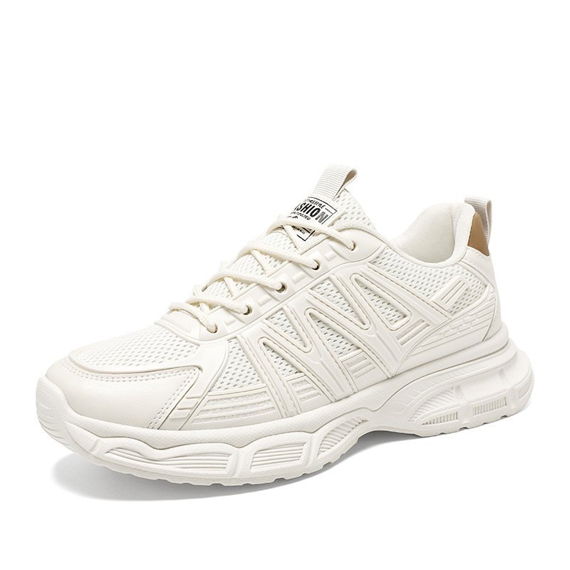 Autumn Air Male Shoes 2024 new Autumn White Shoes Net Recreational White Daddy Shoes Thick Bottom Shoes