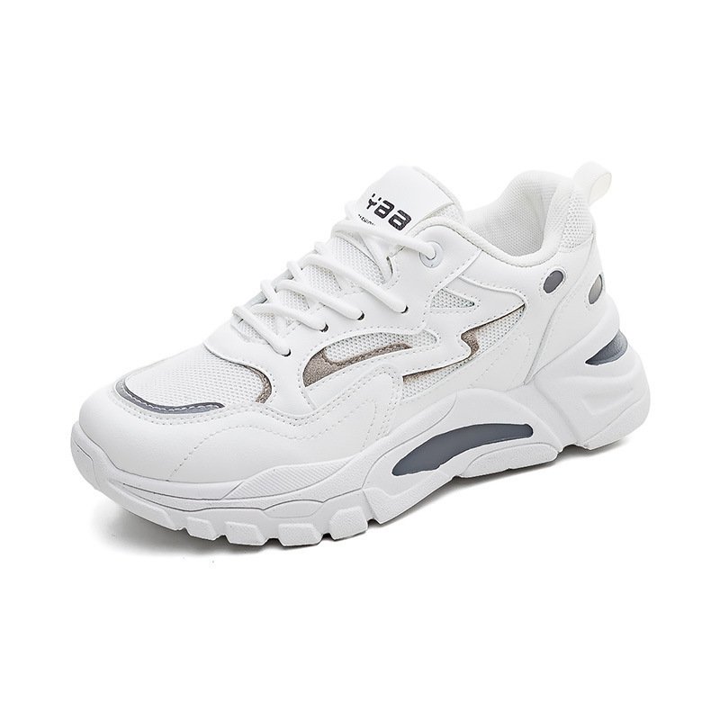Old man's shoes and girls' shoes lighten up the tremors, white shoes 2024 new fall