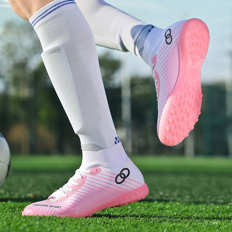 Wholesale Men's Football shoes New Sports Cleats PU Rubber Insole Customizable rubber outsole soccer shoes